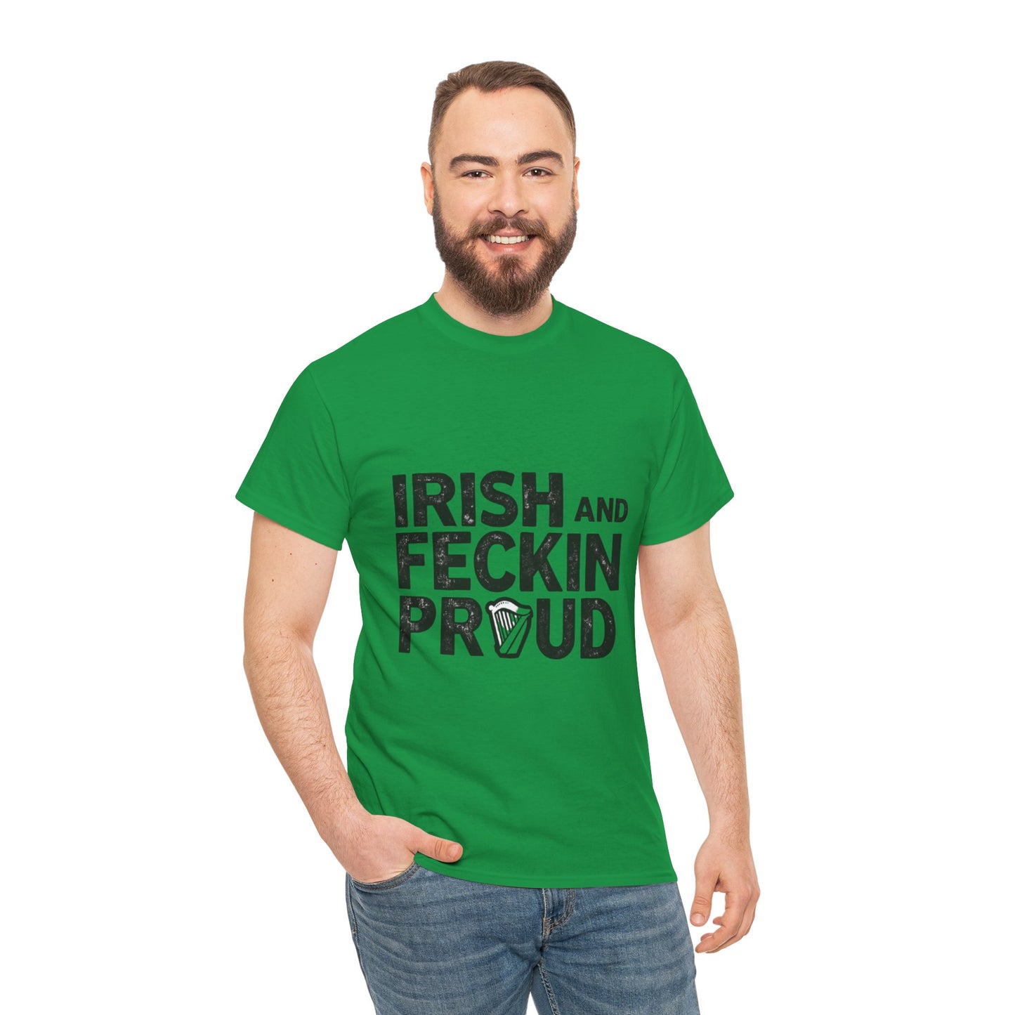 Funny St. Patricks Day T-shirt - "Irish and Feckin Proud"