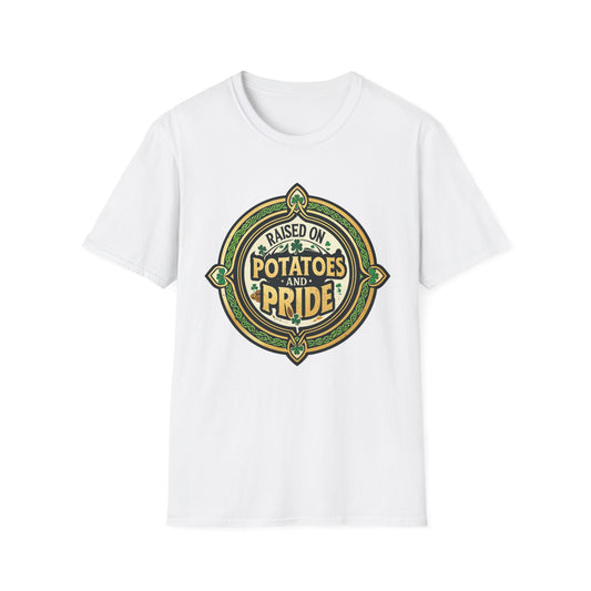 Raised on Potatoes and Pride - Funny Irish shirt for St Patricks Day