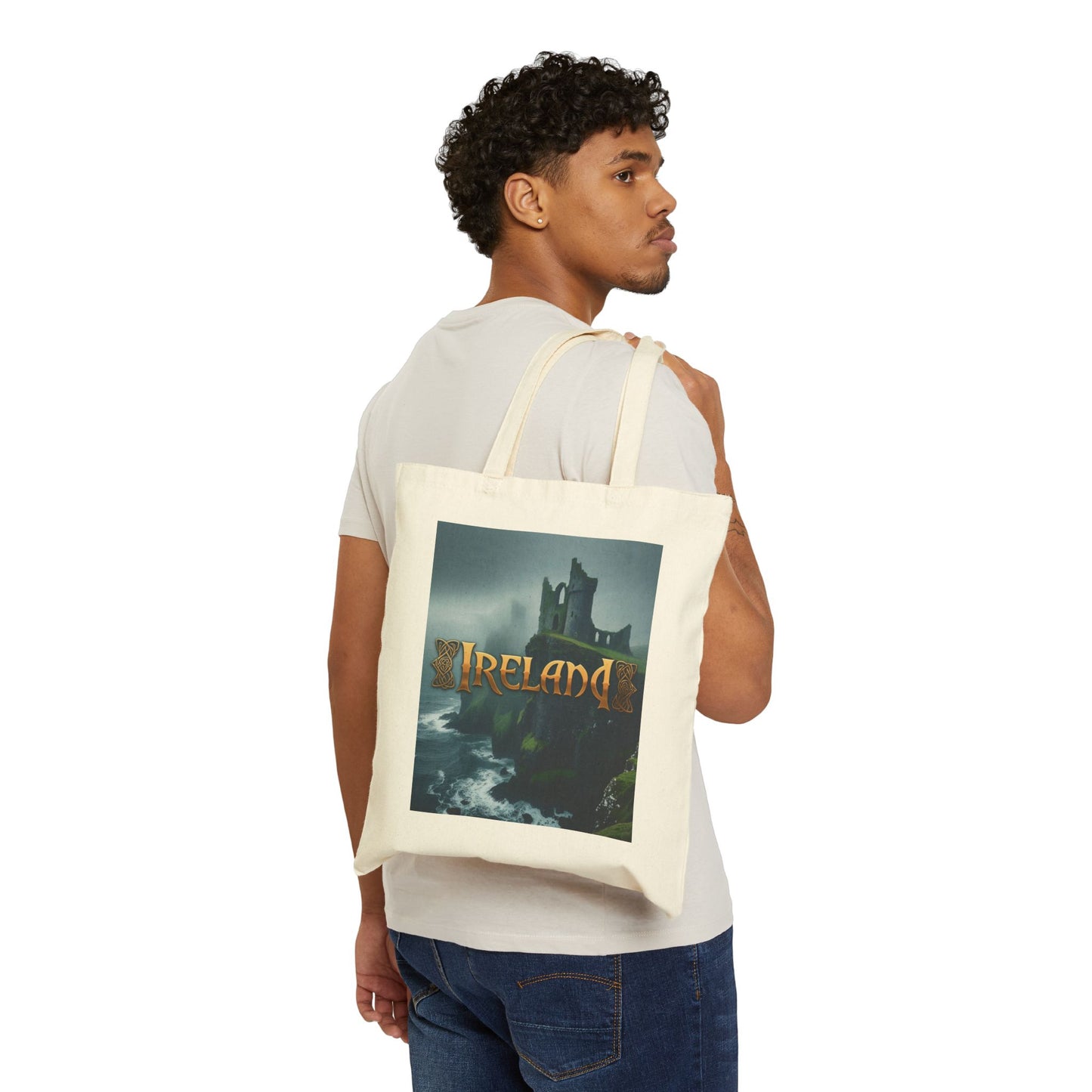 Irish Cliff Cotton Tote Bag