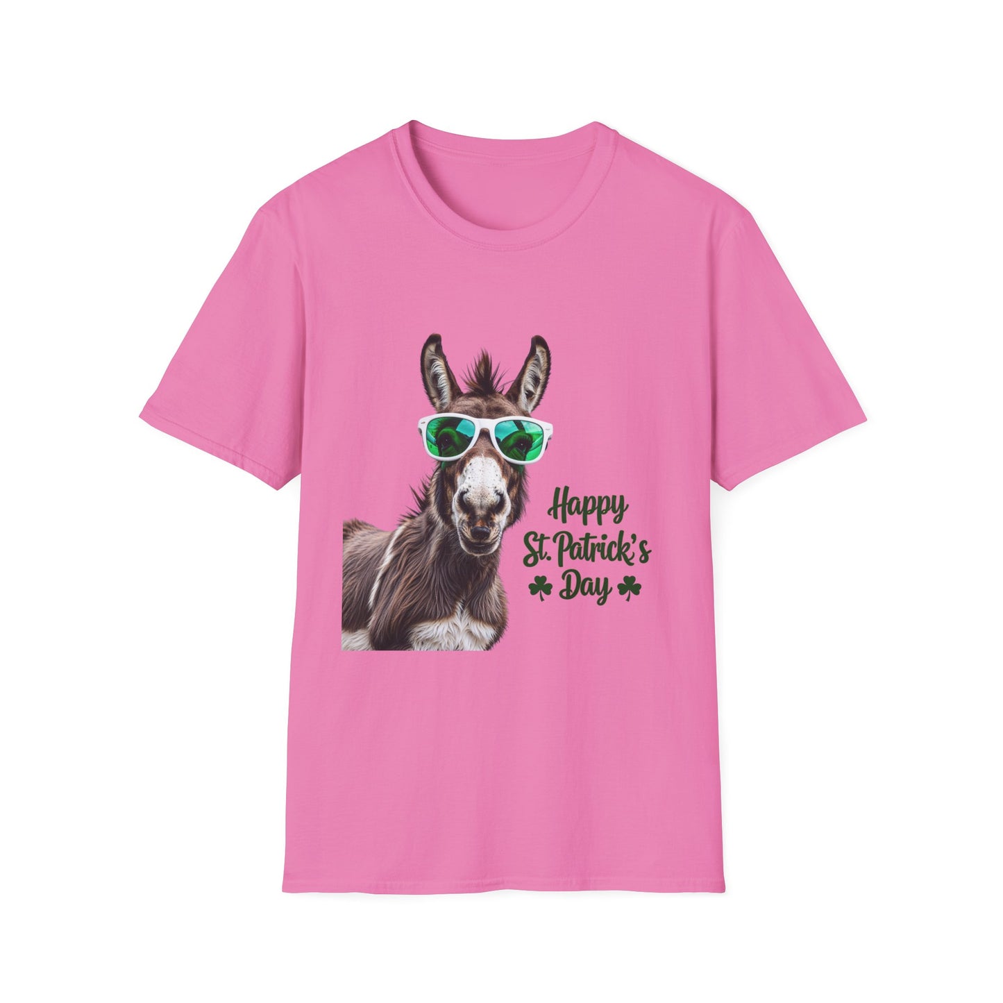 Funny St. Patrick's Day T-Shirt - "Happy St. Patrick's Day" with Donkey Design