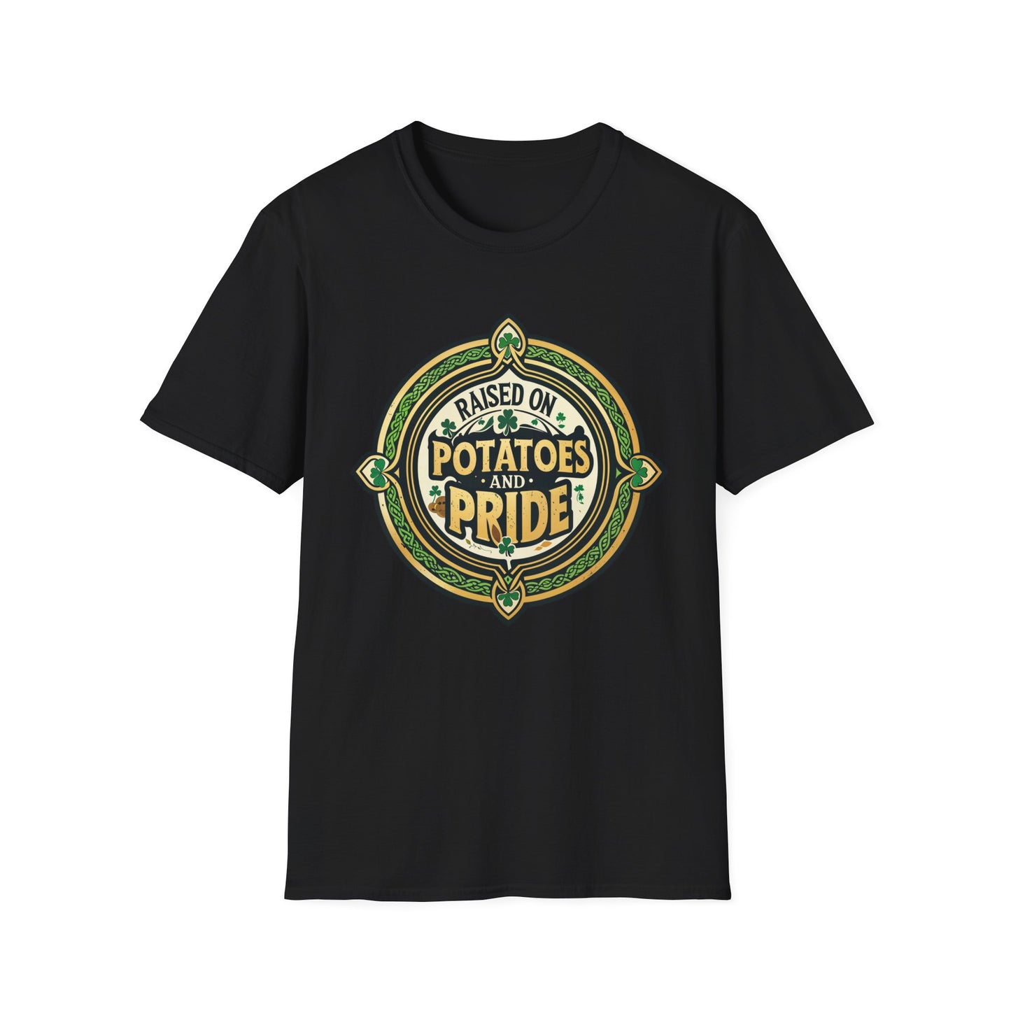 Raised on Potatoes and Pride - Funny Irish shirt for St Patricks Day