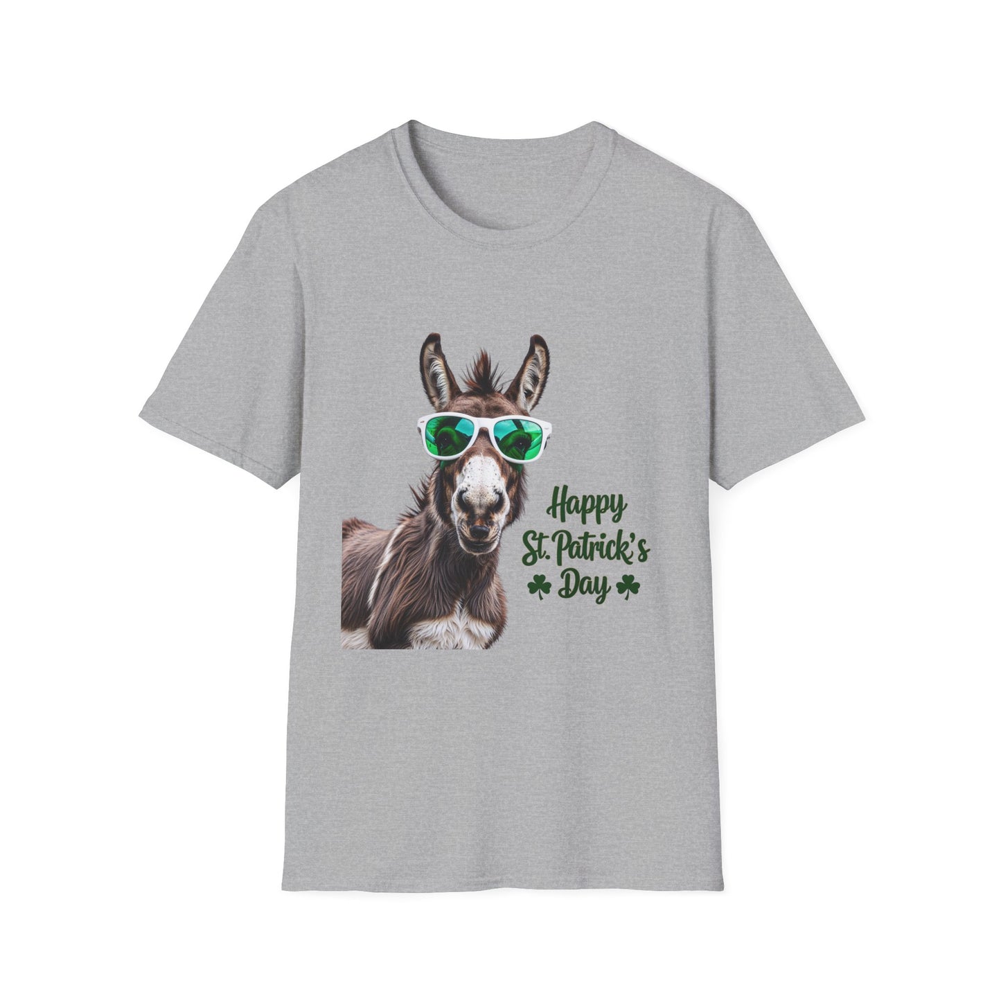 Funny St. Patrick's Day T-Shirt - "Happy St. Patrick's Day" with Donkey Design