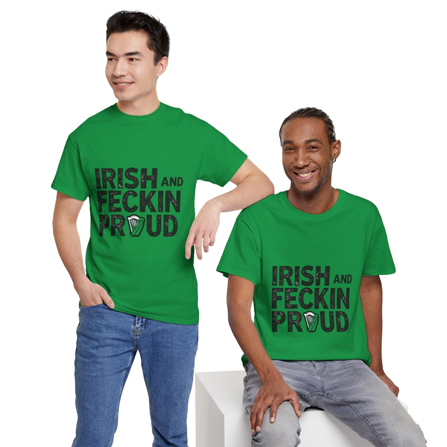 Funny St. Patricks Day T-shirt - "Irish and Feckin Proud"