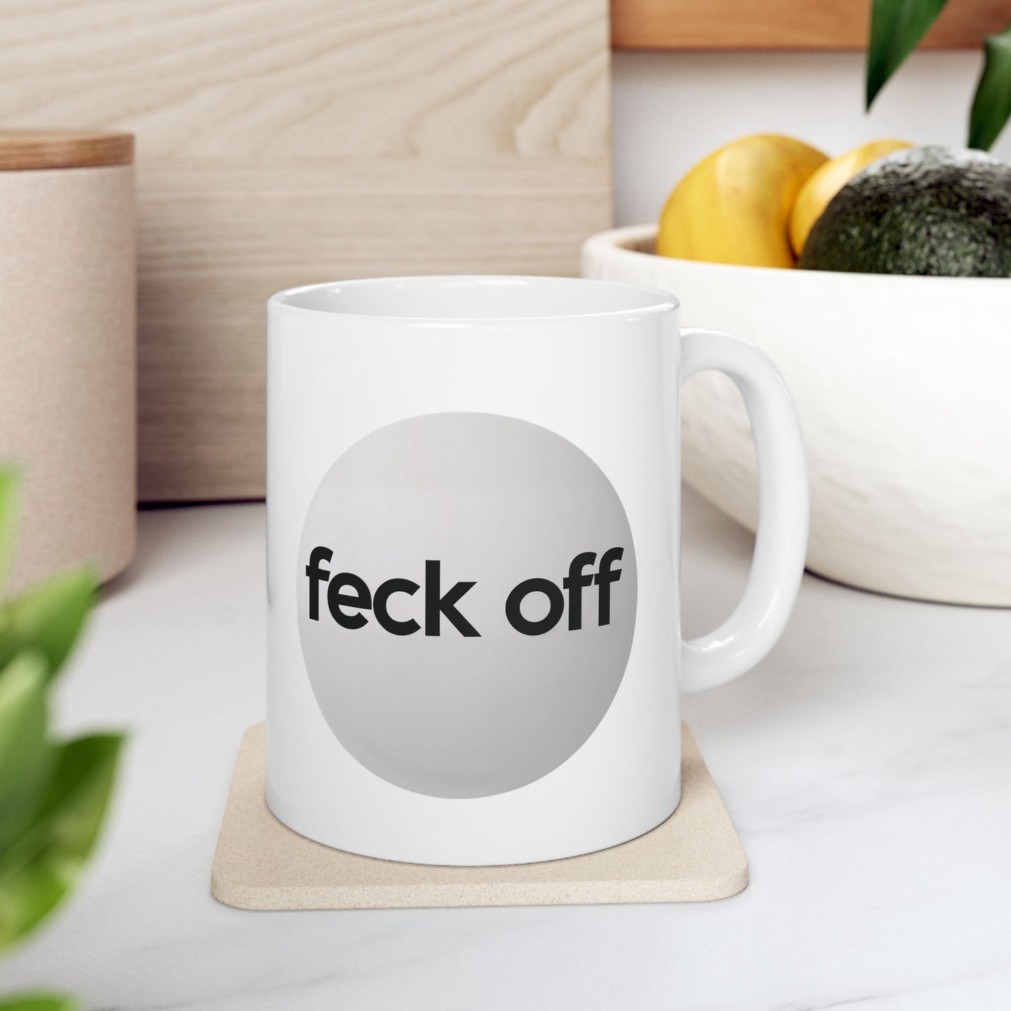 Funny Irish Mug - "Feck Off" Irish phrase