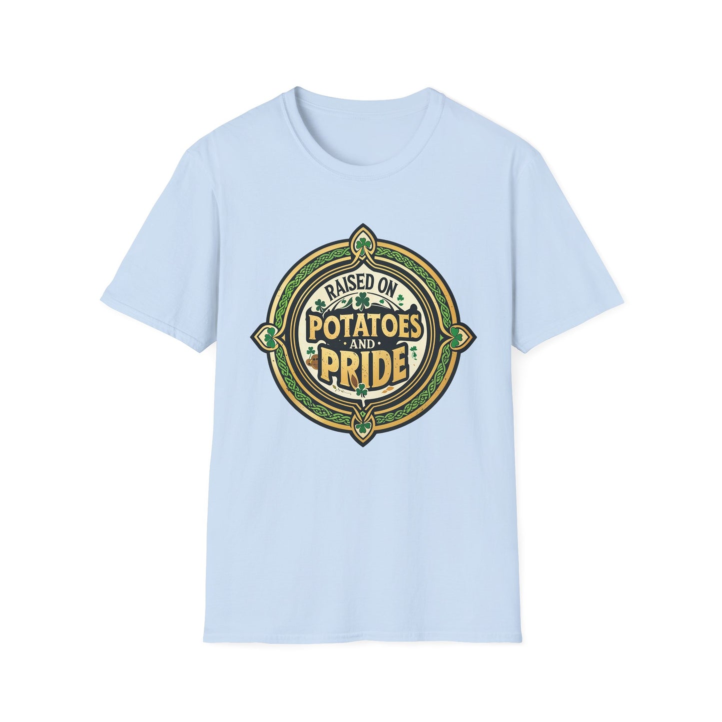 Raised on Potatoes and Pride - Funny Irish shirt for St Patricks Day