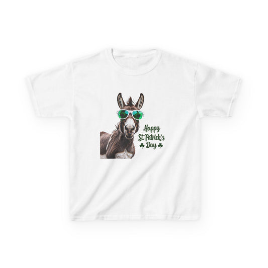 Kids St. Patrick's Day Tee - Fun Donkey Design with Shades