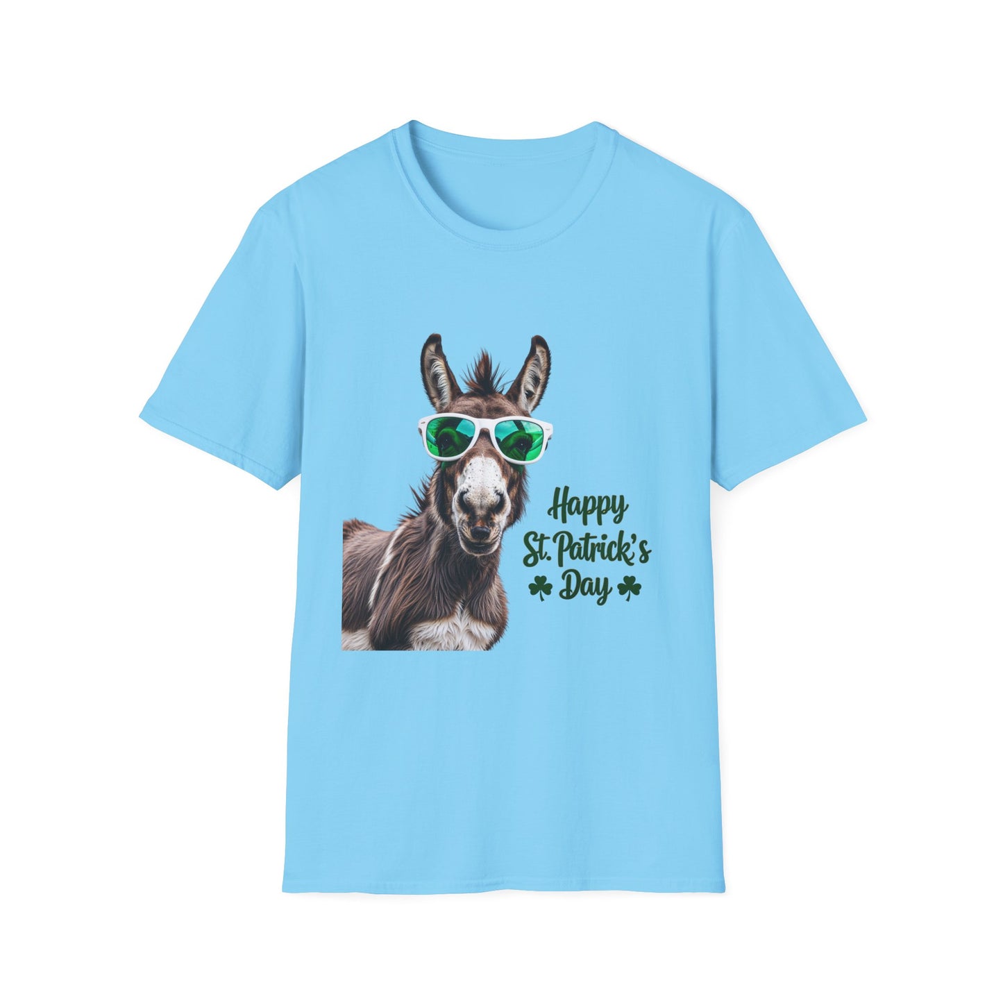 Funny St. Patrick's Day T-Shirt - "Happy St. Patrick's Day" with Donkey Design