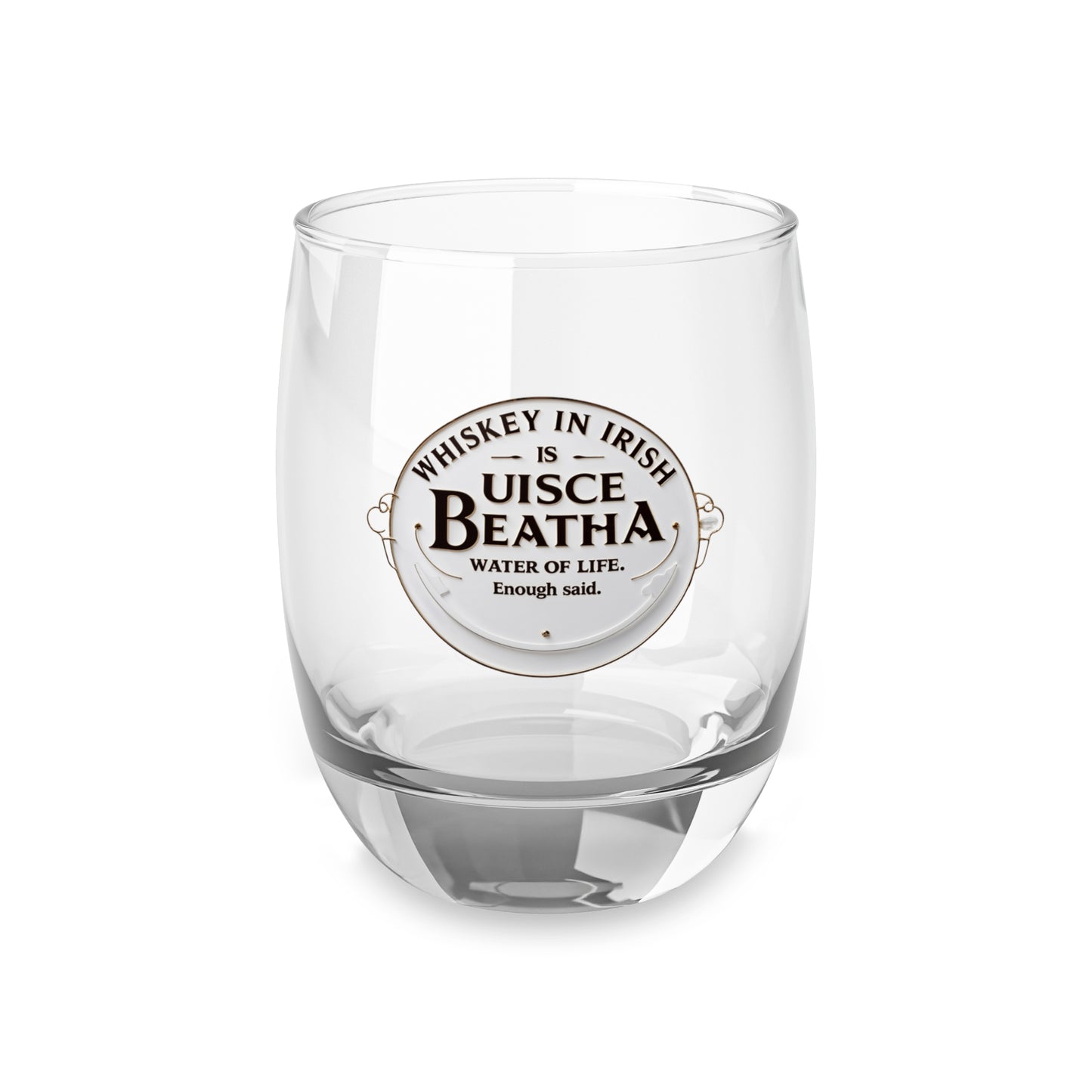 Irish Whiskey Glass - Uisce Beatha "Water of Life" - Perfect Gift for Whiskey Lovers