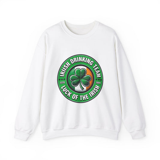 Funny St. Patricks Day Sweatshirt - Irish Drinking Team Uniform