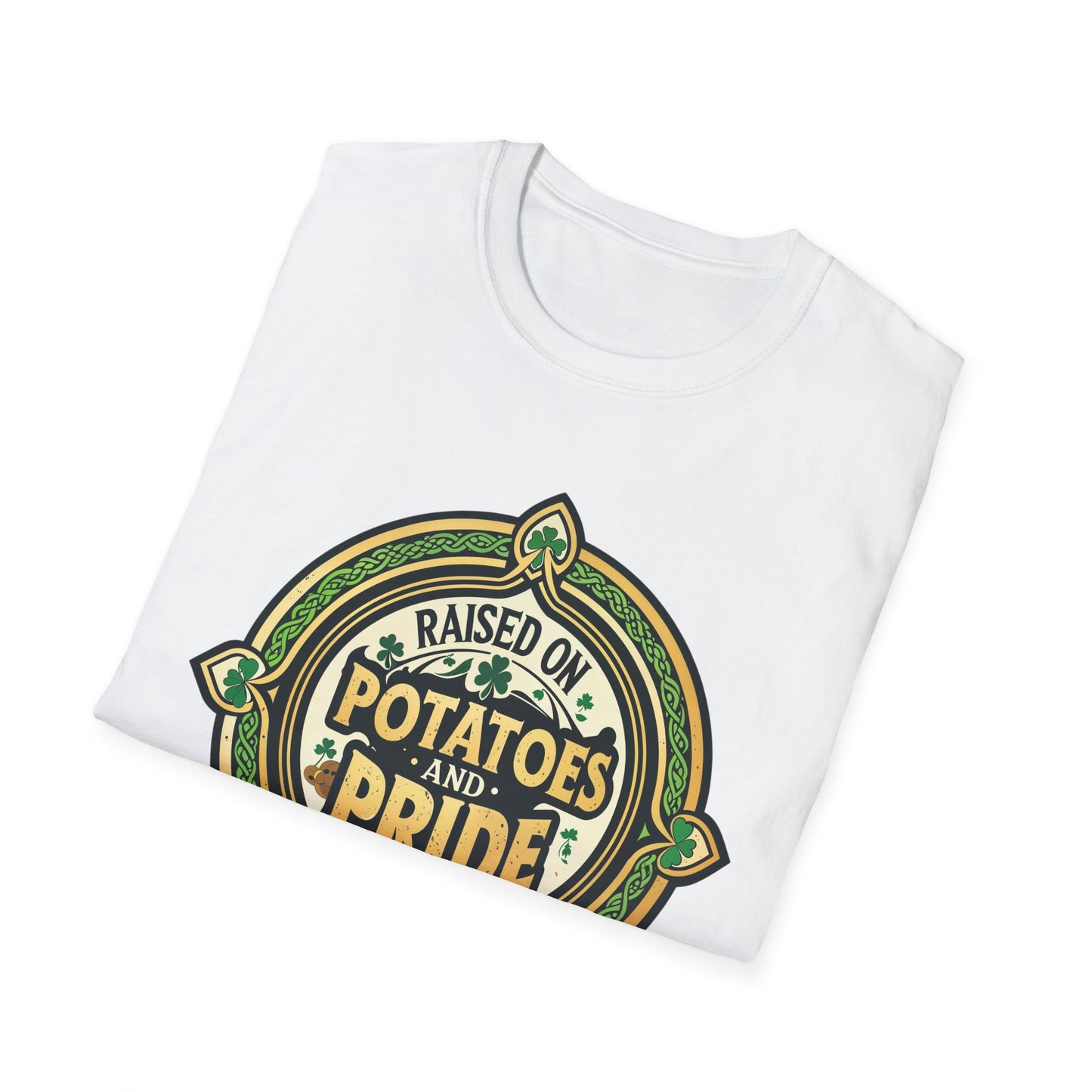 Raised on Potatoes and Pride - Funny Irish shirt for St Patricks Day