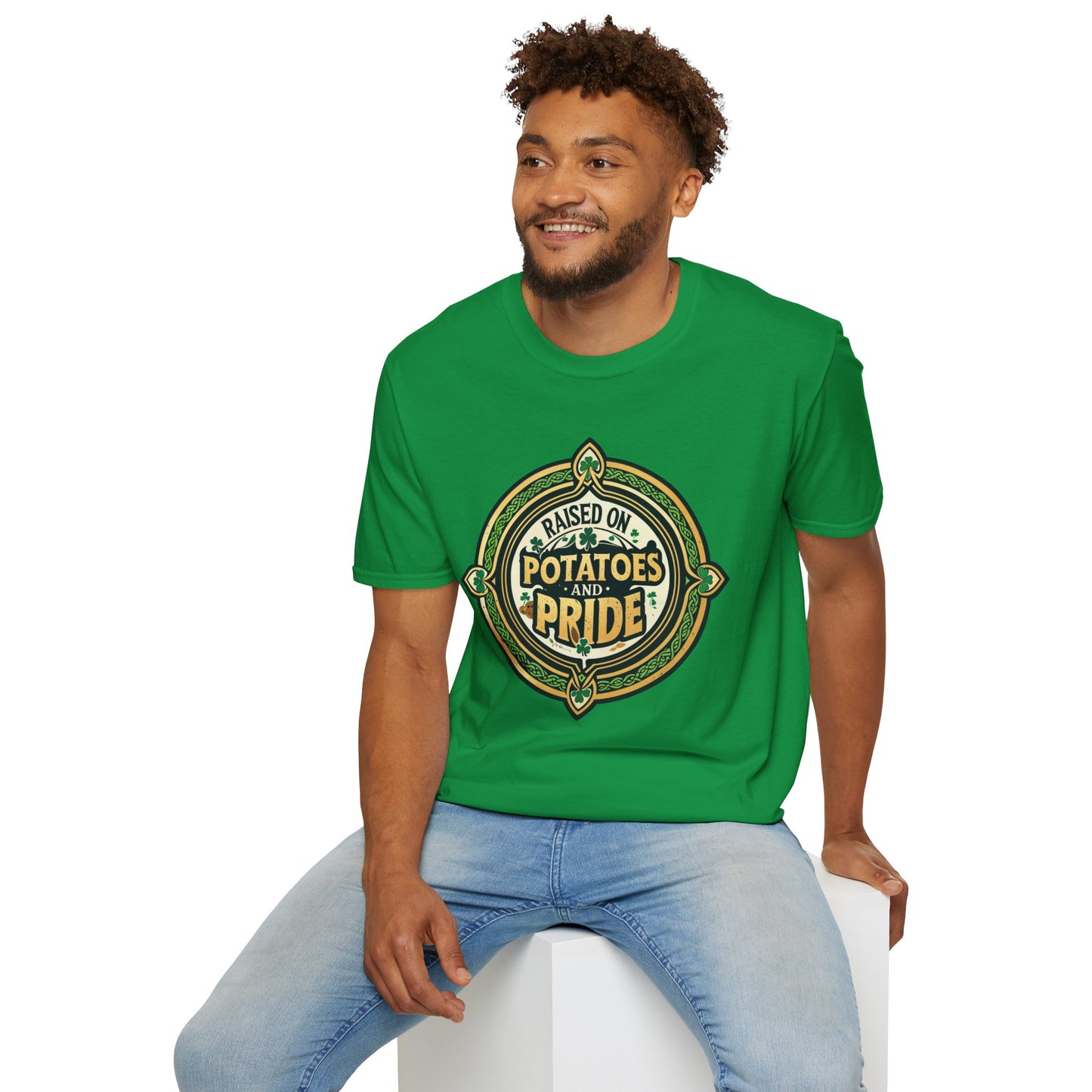 Raised on Potatoes and Pride - Funny Irish shirt for St Patricks Day