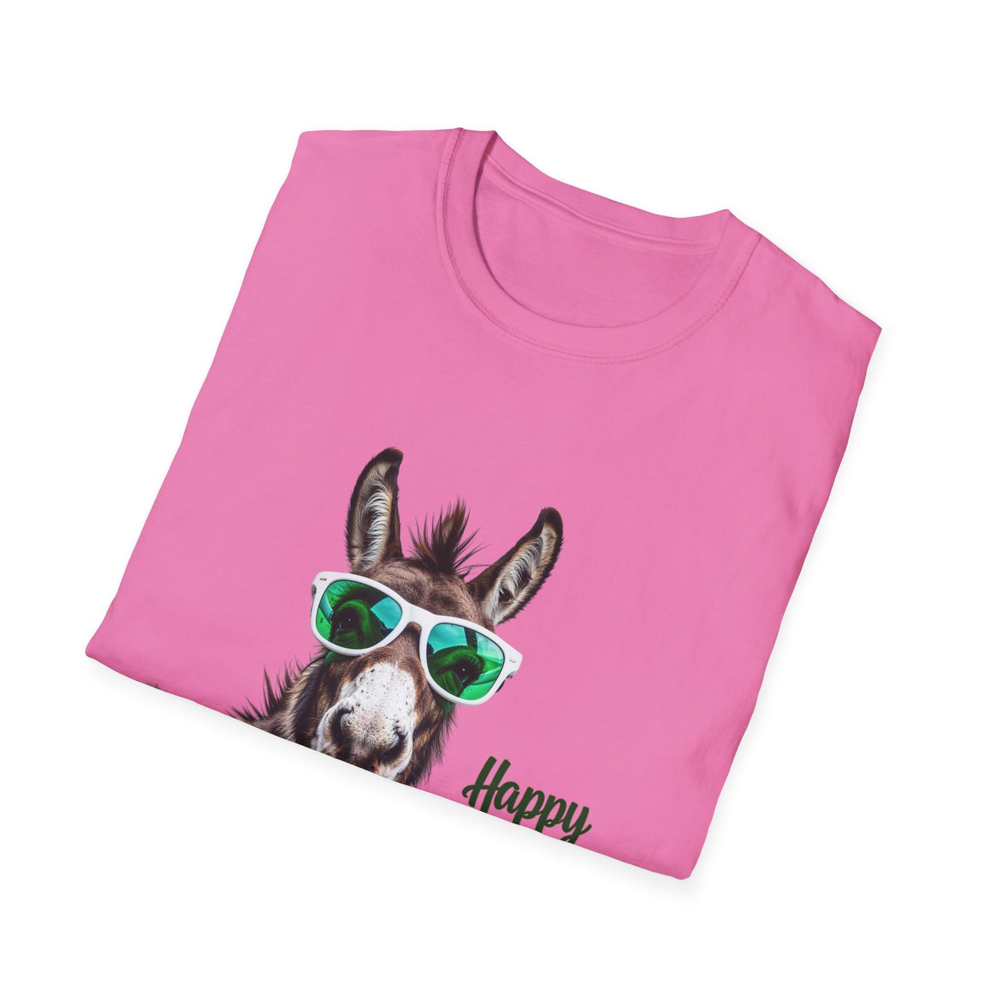 Funny St. Patrick's Day T-Shirt - "Happy St. Patrick's Day" with Donkey Design