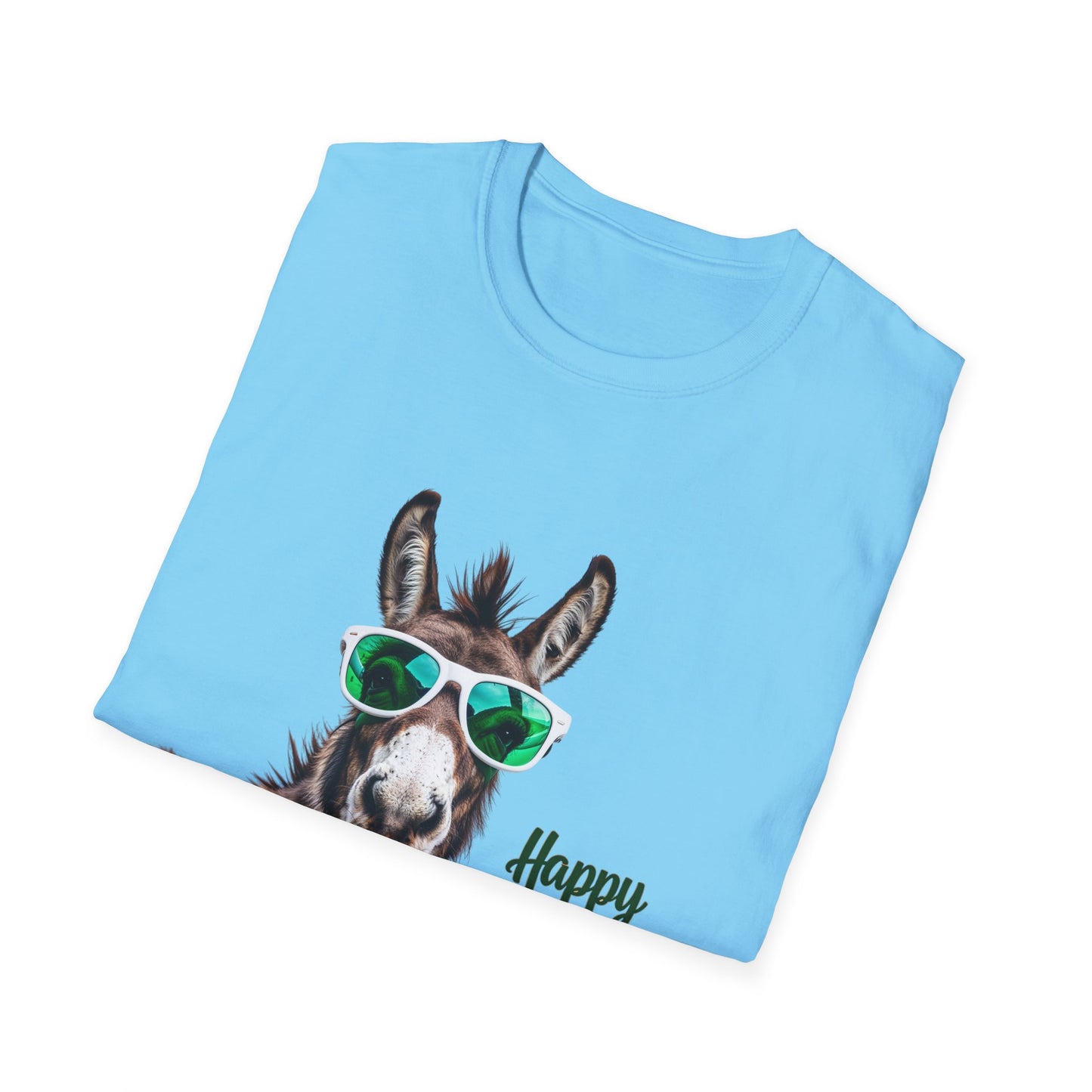 Funny St. Patrick's Day T-Shirt - "Happy St. Patrick's Day" with Donkey Design