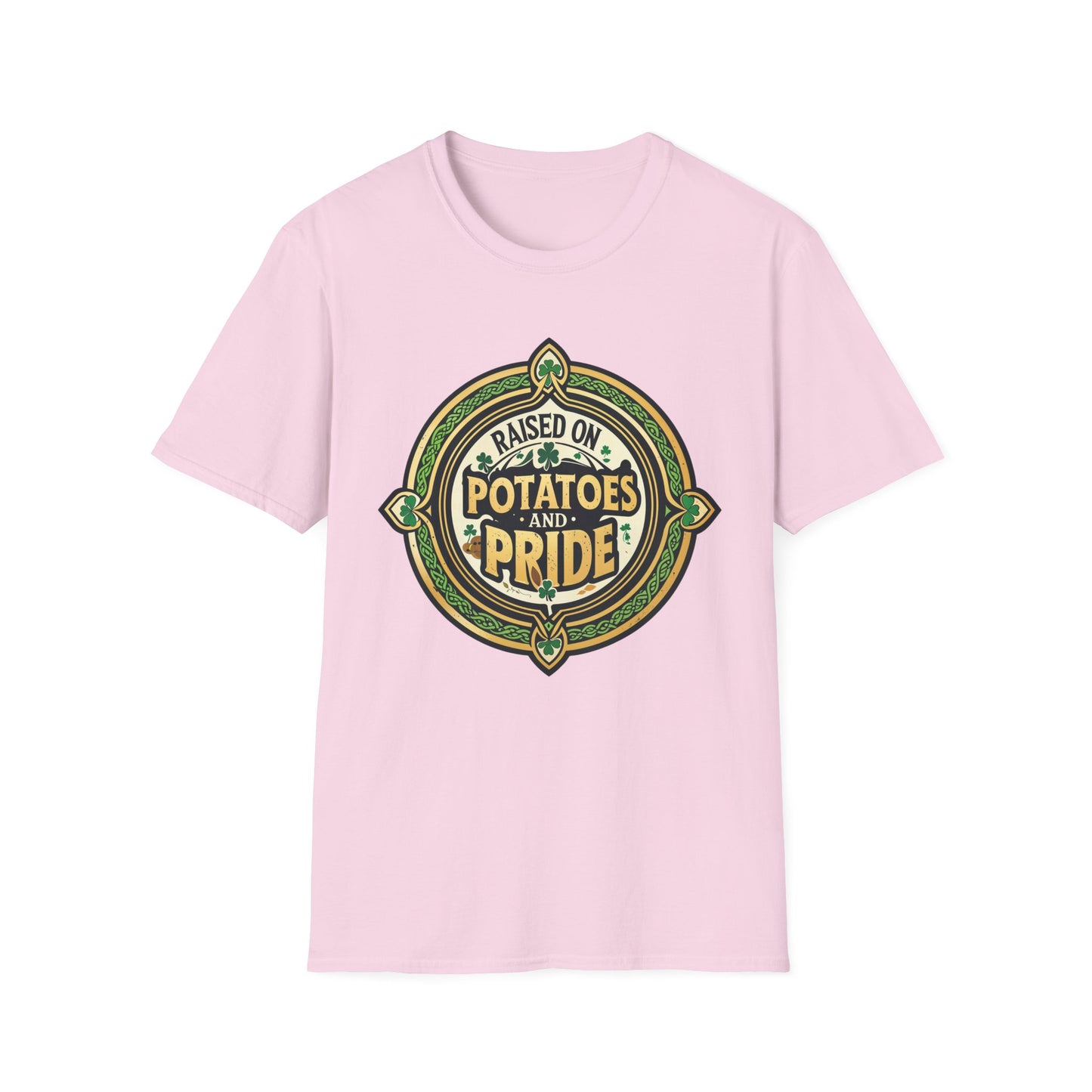 Raised on Potatoes and Pride - Funny Irish shirt for St Patricks Day